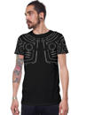 man׳s t-shirt in black with a tribal print 